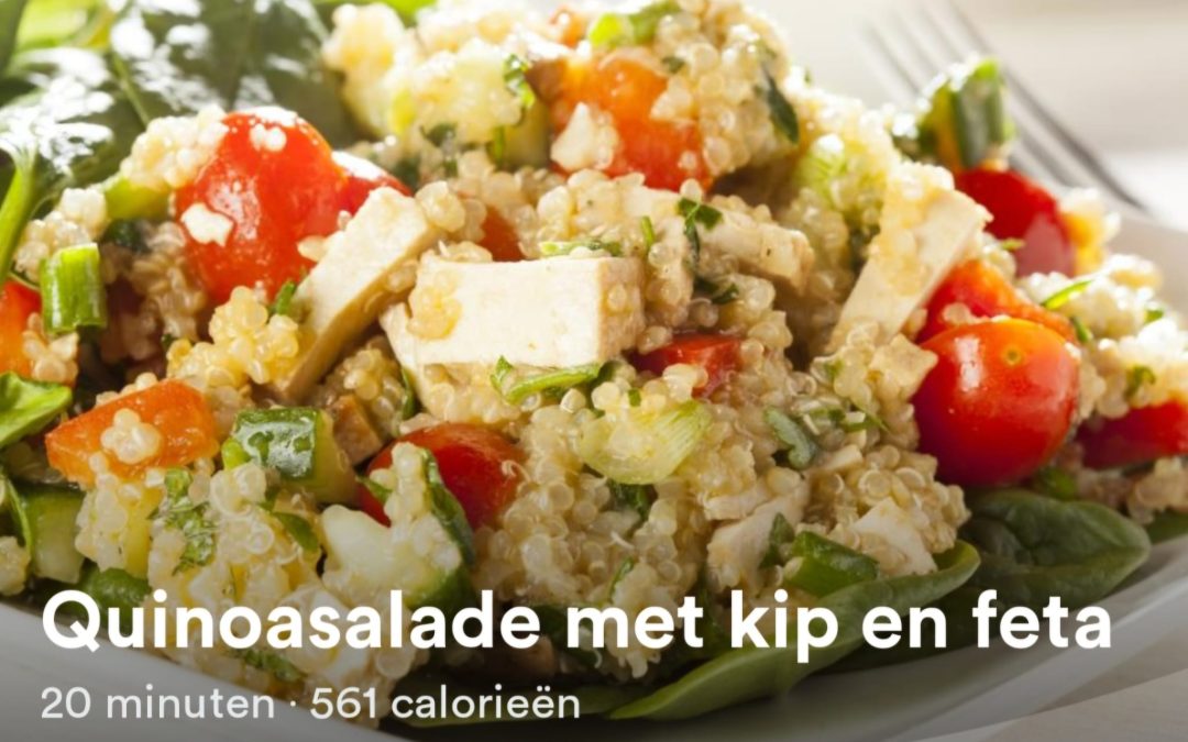 Quinoasalade met kip en feta